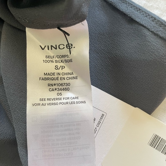 VINCE 100% Silk V-Neck Dress in
Graphite NWOT - Picture 4 of 4